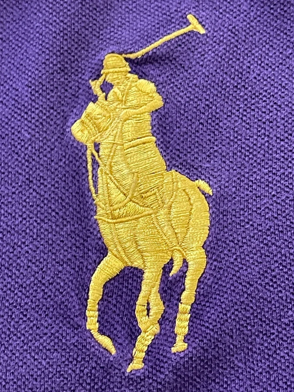 Vintage Purple Polo Ralph Lauren Big Pony Horse & Rider Jockey Embroidered